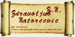 Zdravoljub Matorčević vizit kartica